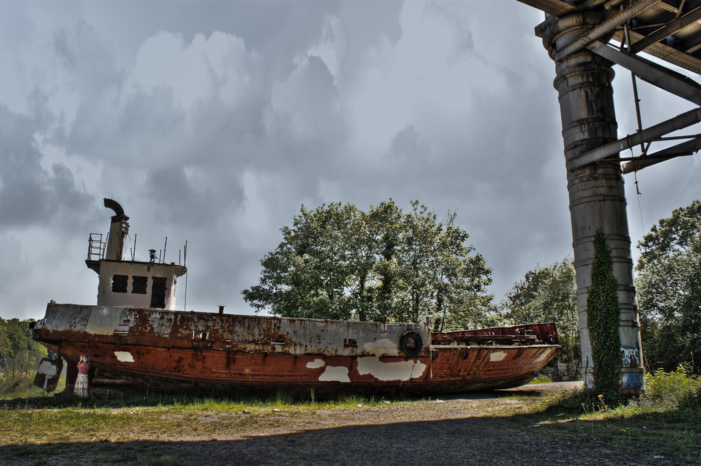 The old Aust ferry Severn Princess restoration boat